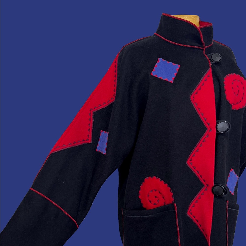 Eccentric Patchwork Wool Jacket - image 2